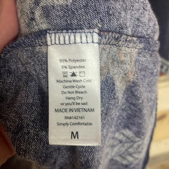 LuLaRoe size Med Blue with Multicolor Aztec Print Long Sleeve Cardigan Sweater - Picture 5 of 9